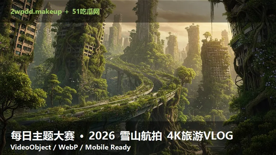 每日主题大赛 · 2026 雪山航拍 4K旅游VLOG