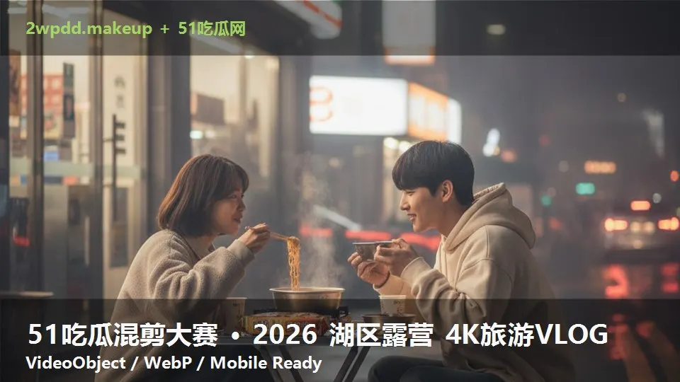 51吃瓜混剪大赛 · 2026 湖区露营 4K旅游VLOG