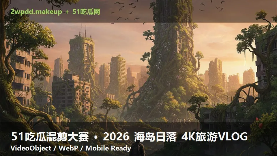 51吃瓜混剪大赛 · 2026 海岛日落 4K旅游VLOG
